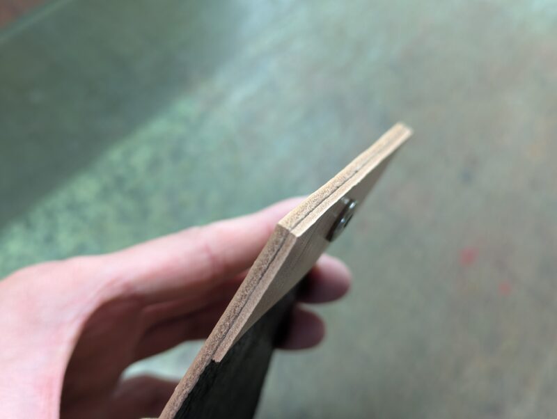 コバが揃ったカット面