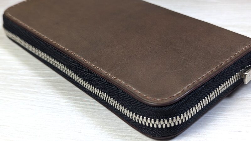 エルバマットを使って作ったラウンドファスナー長財布