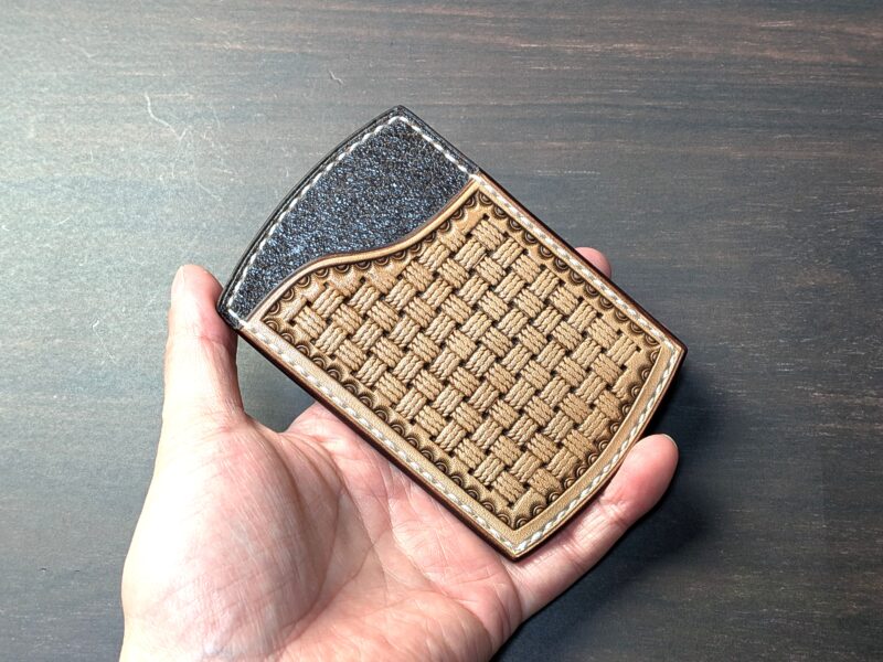 ロープバスケット刻印で作ったカードケース